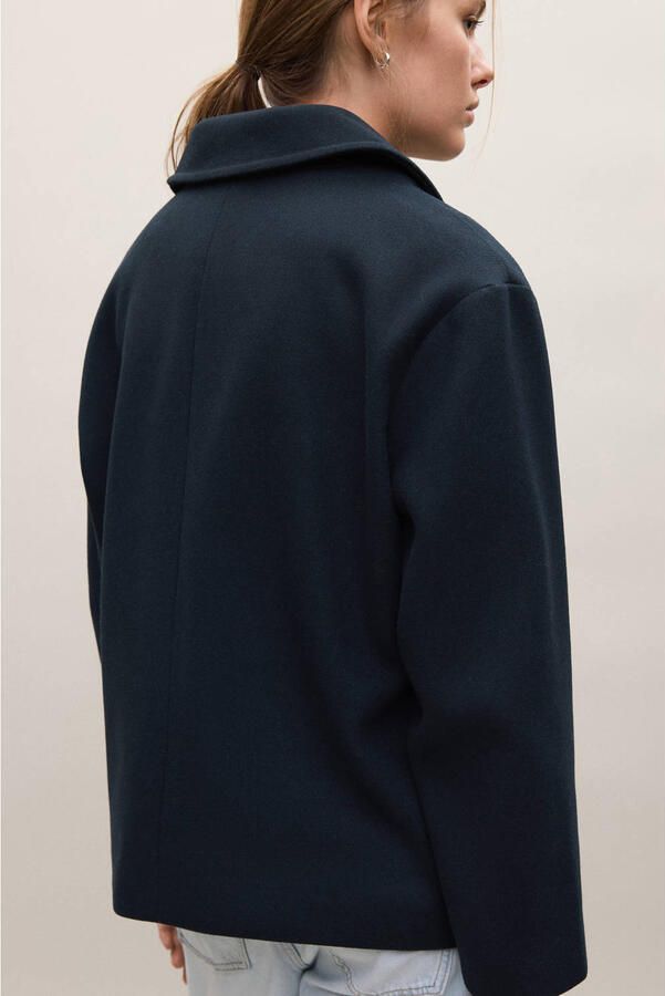 MANGO TEEN mantel jas donkerblauw - Foto 3