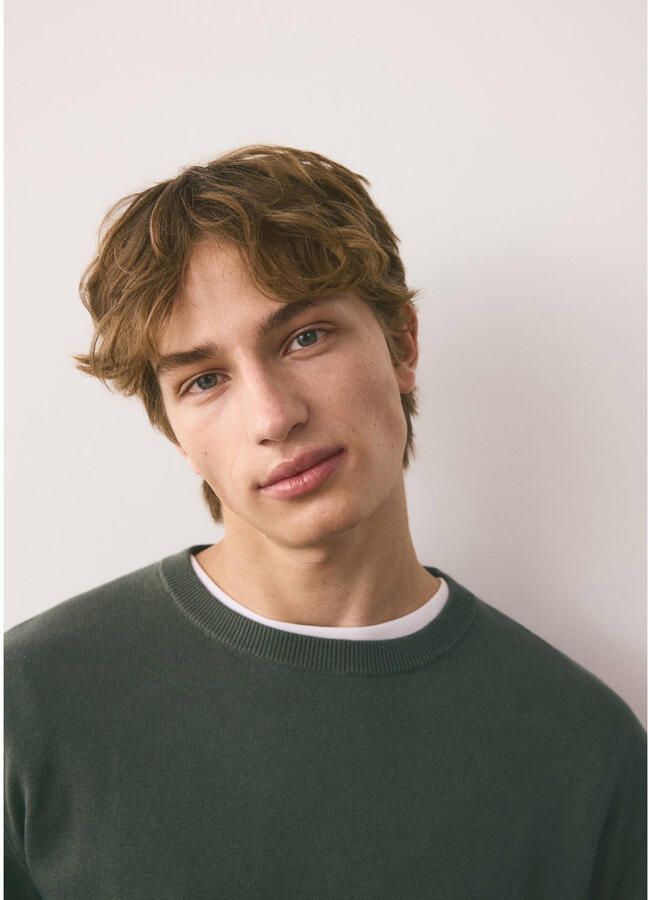 MANGO TEEN katoenen gebreide trui groen - Foto 2