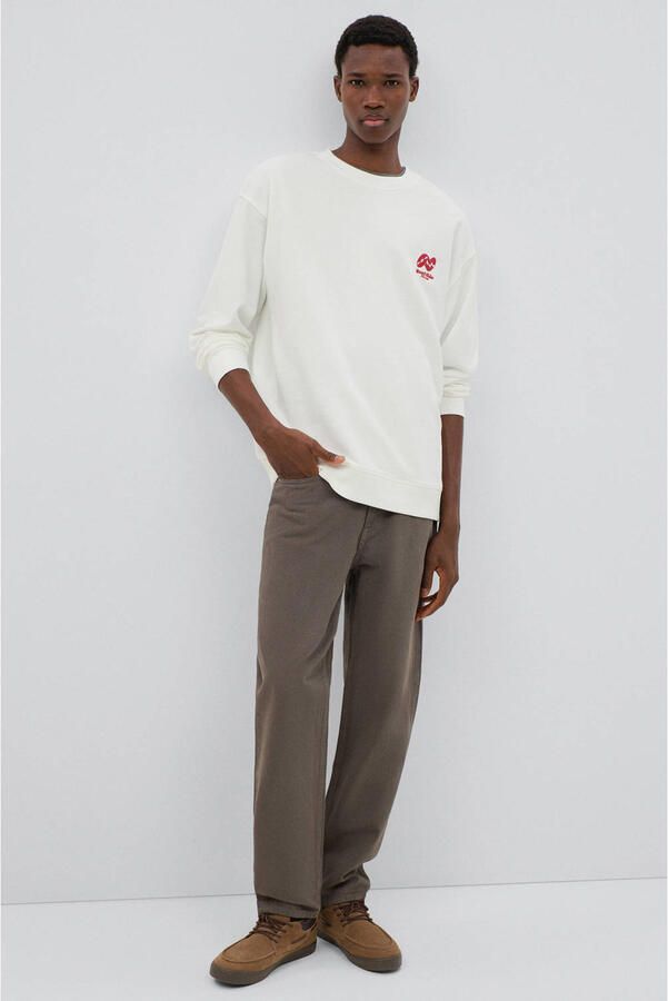 MANGO TEEN katoenen sweater wit