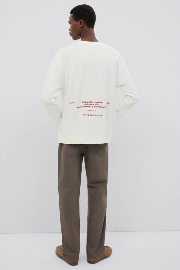 MANGO TEEN katoenen sweater wit - Foto 3