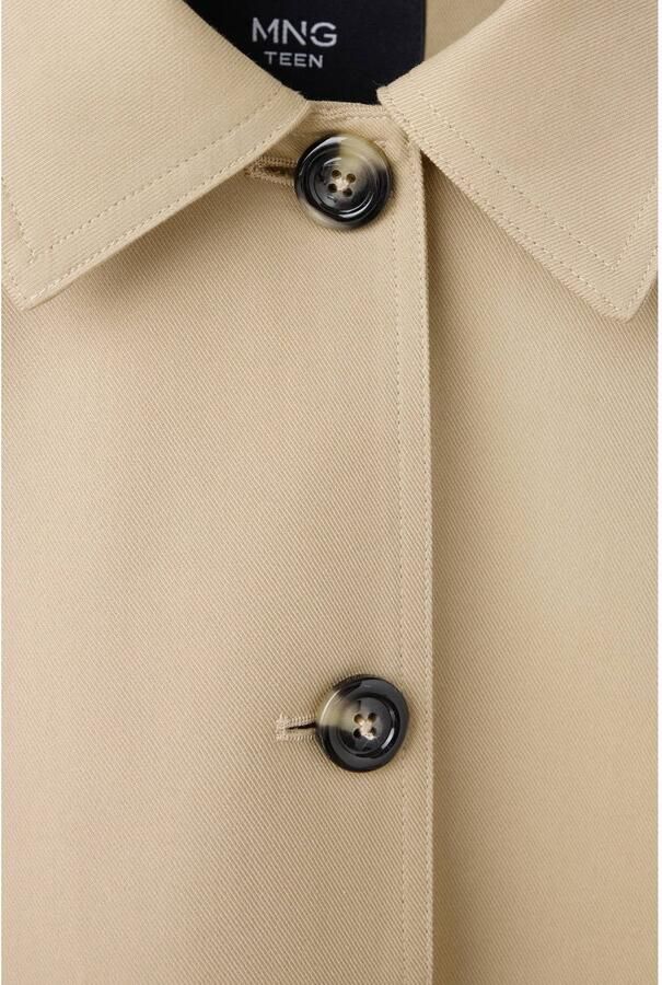 MANGO TEEN katoenen trenchcoat beige - Foto 2