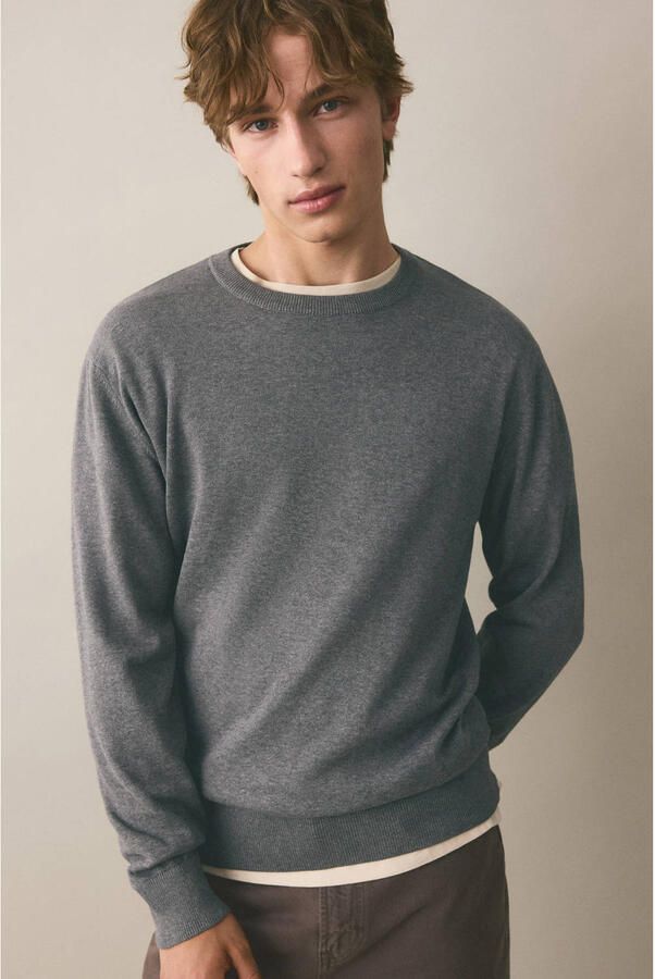 MANGO TEEN katoenen trui grijs