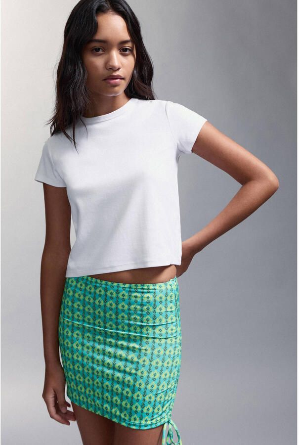 MANGO TEEN korte rok turquoise