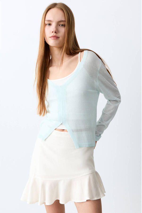 MANGO TEEN korte rok wit