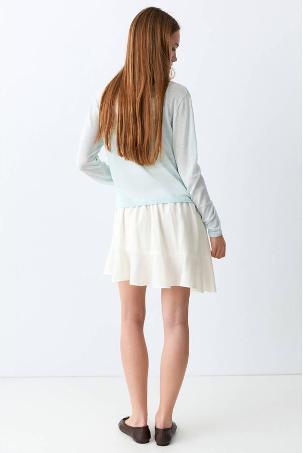 MANGO TEEN korte rok wit - Foto 3