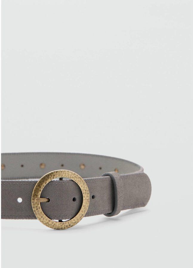 MANGO TEEN leren riem grijs - Foto 2