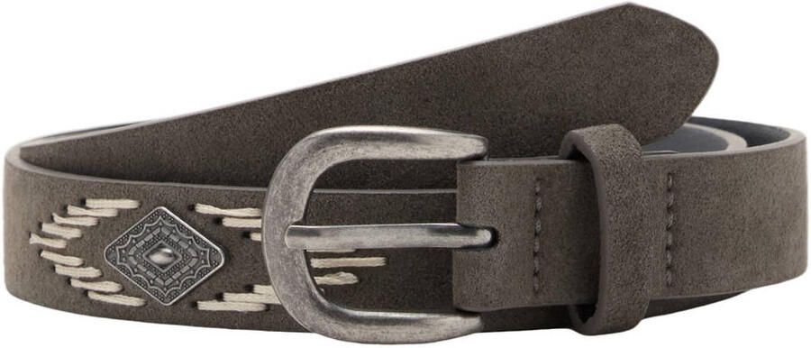 MANGO TEEN leren riem grijs