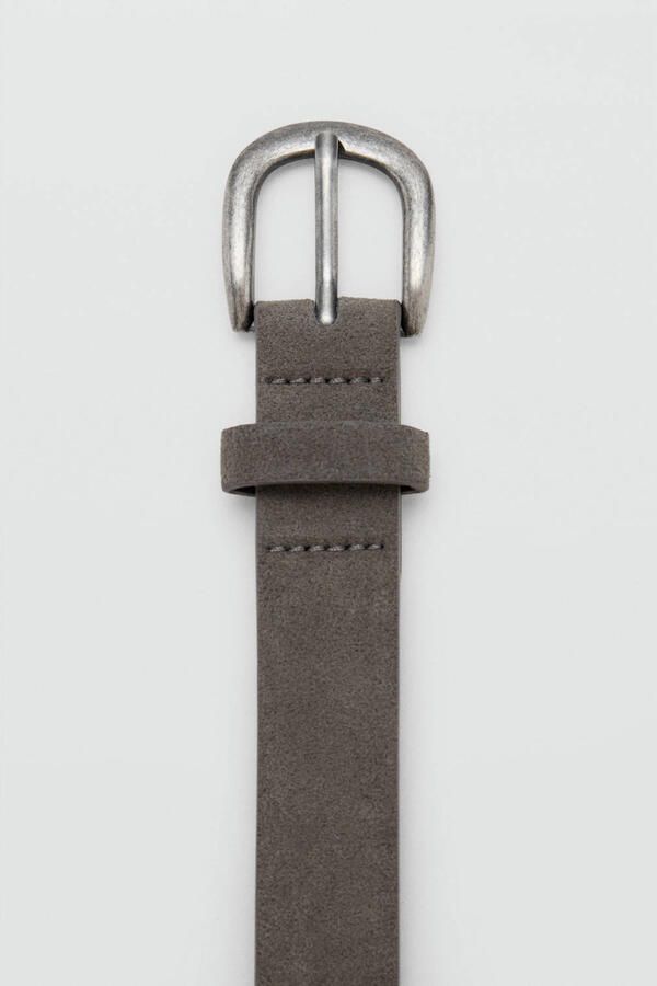 MANGO TEEN leren riem grijs - Foto 3