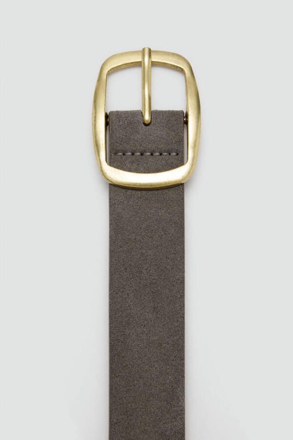 MANGO TEEN leren riem met eyelets taupe - Foto 3