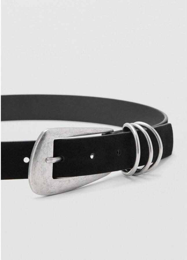 MANGO TEEN leren riem zwart - Foto 2