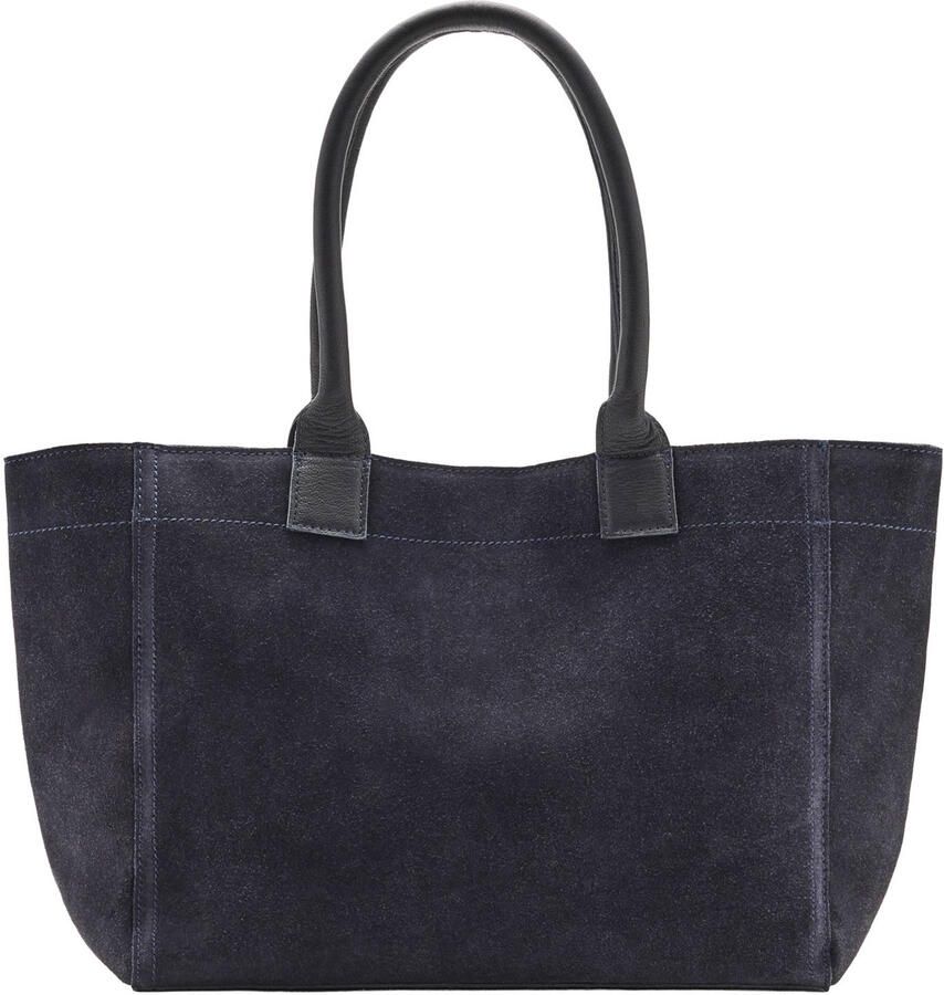 MANGO TEEN leren tas marineblauw