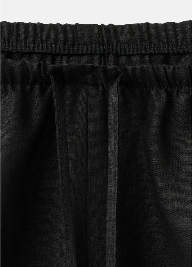 MANGO TEEN linnen casual broek zwart - Foto 2