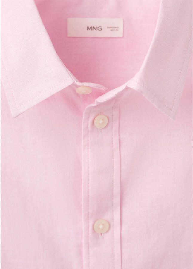 MANGO TEEN linnen overhemd roze - Foto 2
