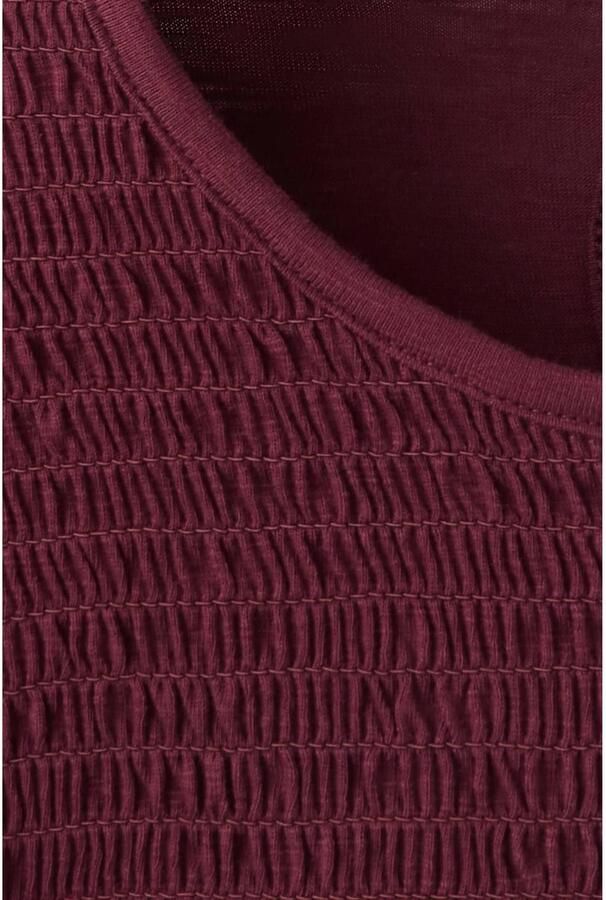 MANGO TEEN longsleeve met ruches donkerrood Meisjes Katoen Ronde hals maat 152(XXS) - Foto 2