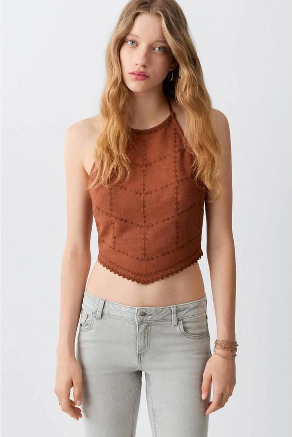 MANGO TEEN low waist flared jeans grijs