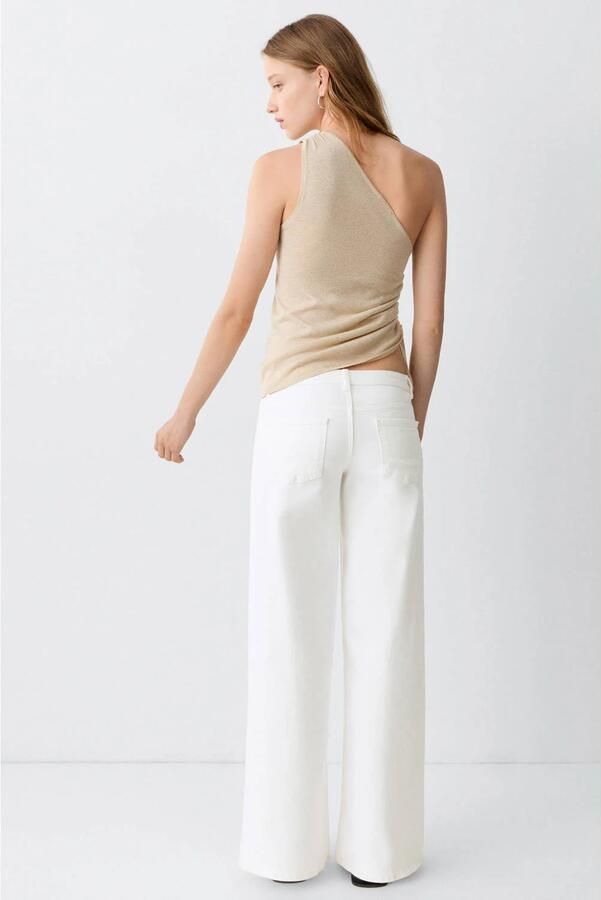 MANGO TEEN low waist wide leg jeans wit - Foto 3