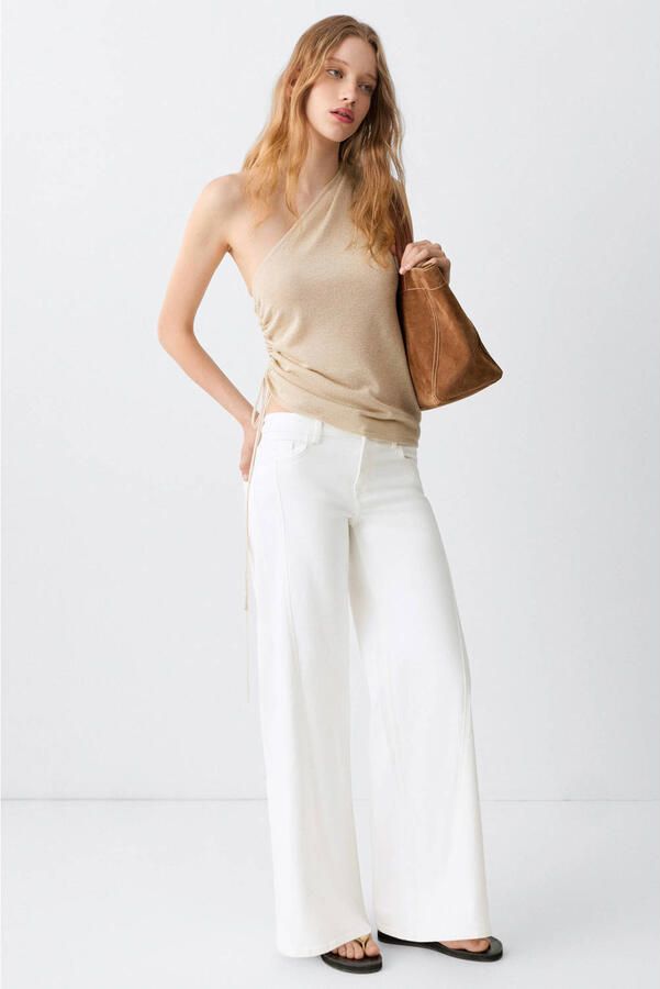 MANGO TEEN low waist wide leg jeans wit - Foto 3