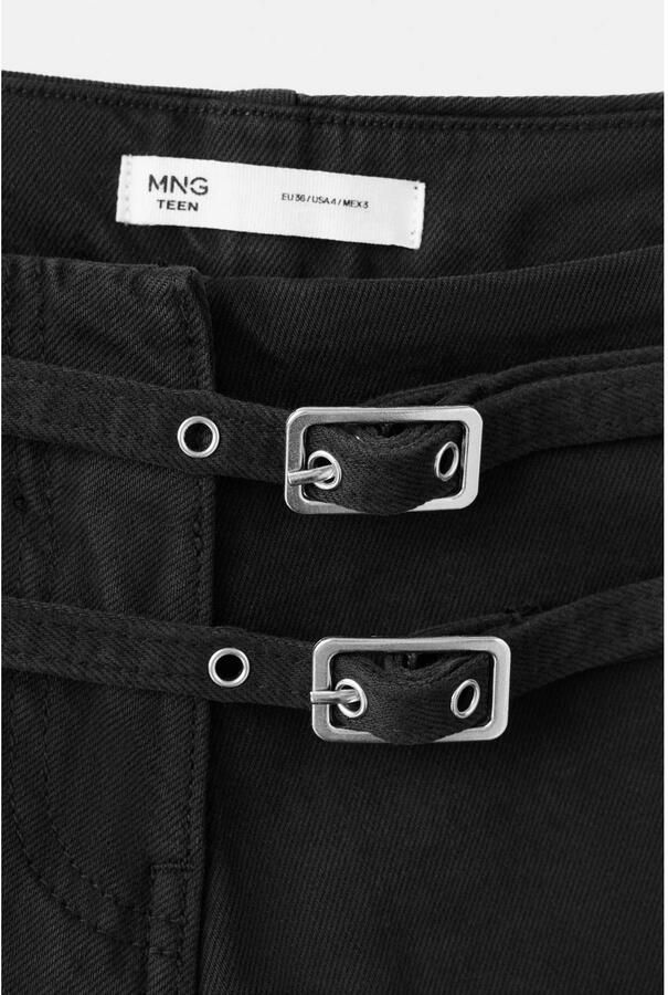MANGO TEEN low waist wide leg jeans zwart - Foto 2