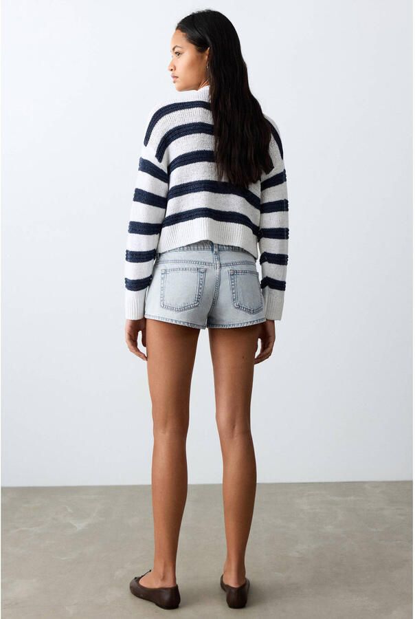MANGO TEEN low waist short light blue denim - Foto 3