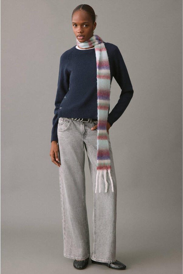 MANGO TEEN low waist straight leg jeans grey denim