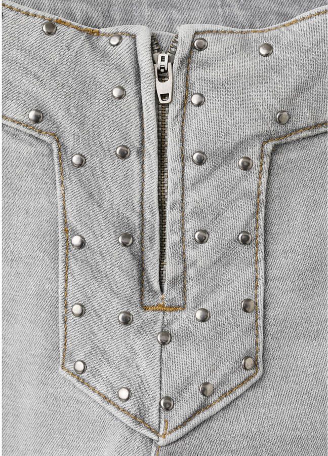 MANGO TEEN low waist wide leg jeans grey denim - Foto 2