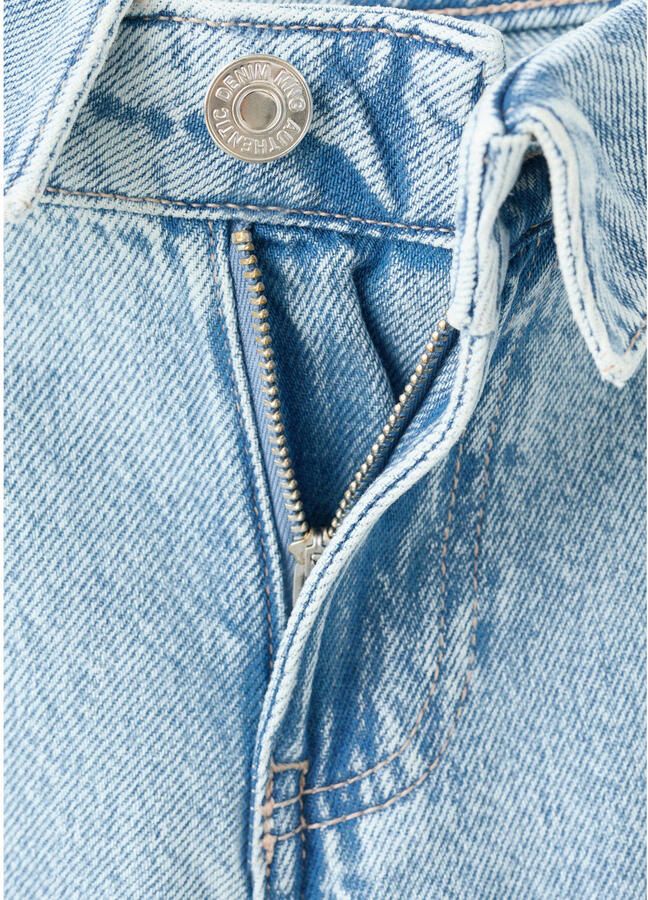 MANGO TEEN low waist wide leg jeans light blue denim - Foto 2
