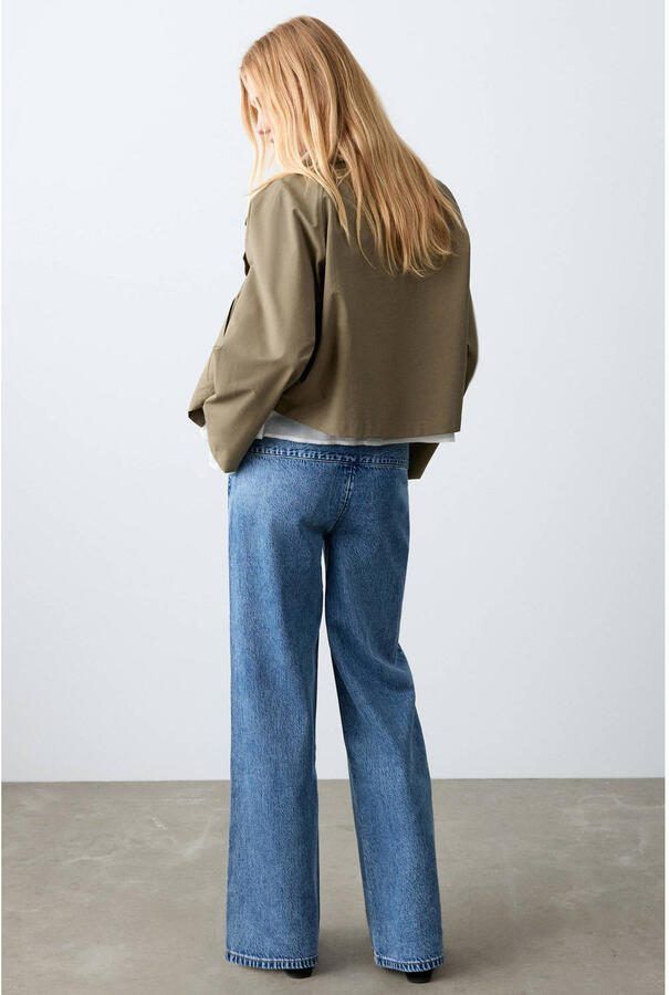 MANGO TEEN low waist wide leg jeans medium blue denim - Foto 2