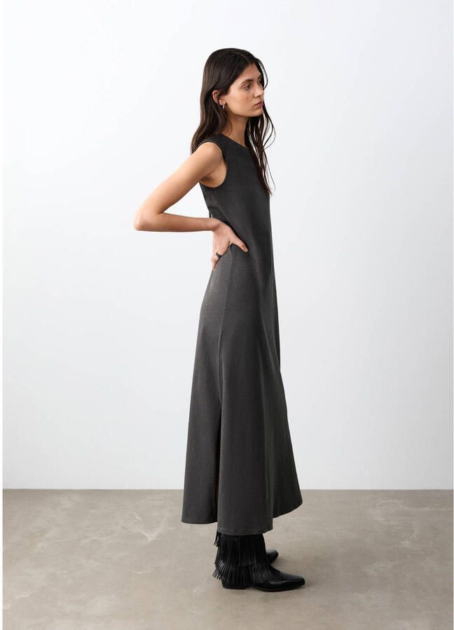 MANGO TEEN maxi jurk antraciet - Foto 2