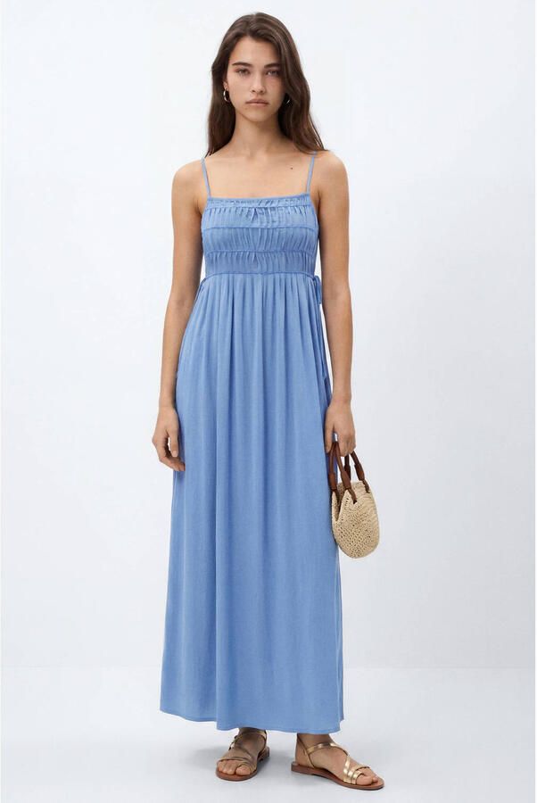 MANGO TEEN maxi jurk blauw - Foto 3