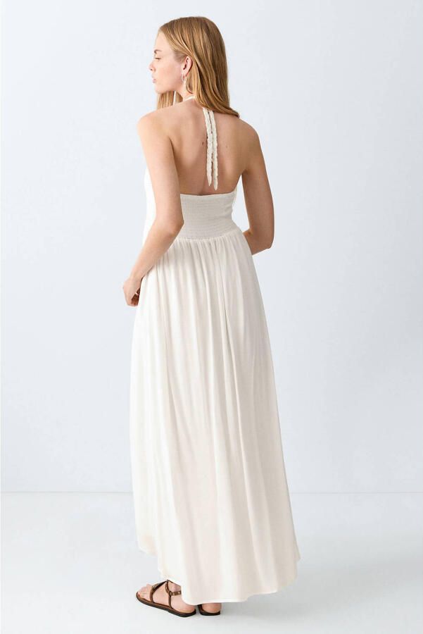 MANGO TEEN maxi jurk gebreid wit - Foto 2