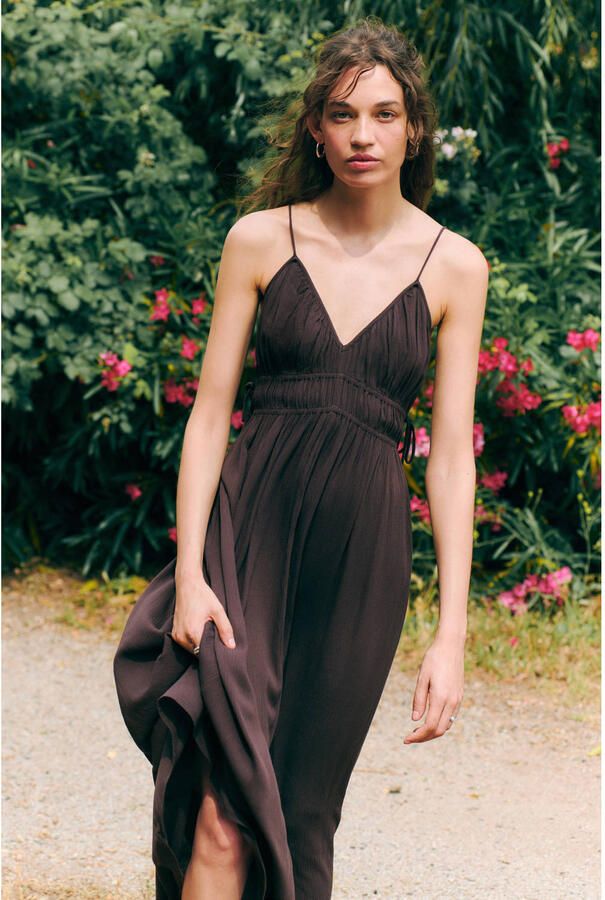 MANGO TEEN maxi jurk met plooien en smockwerk - Foto 3