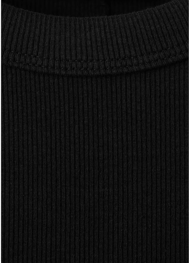 MANGO TEEN maxi jurk rib gebreid zwart - Foto 2