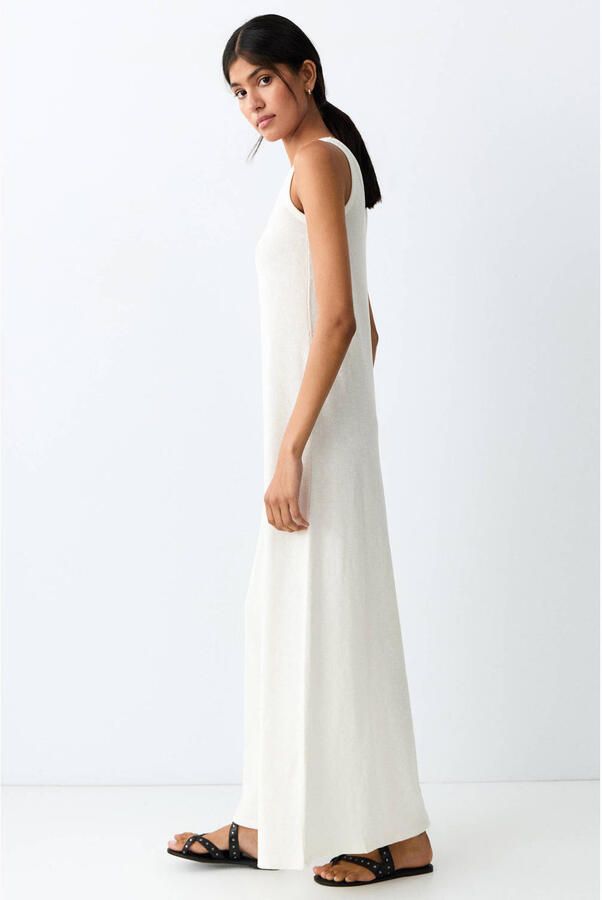 MANGO TEEN maxi jurk wit