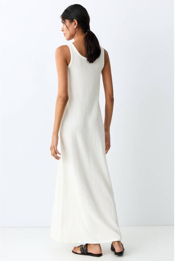 MANGO TEEN maxi jurk wit - Foto 2