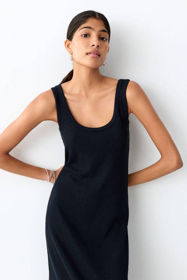 MANGO TEEN maxi jurk zwart
