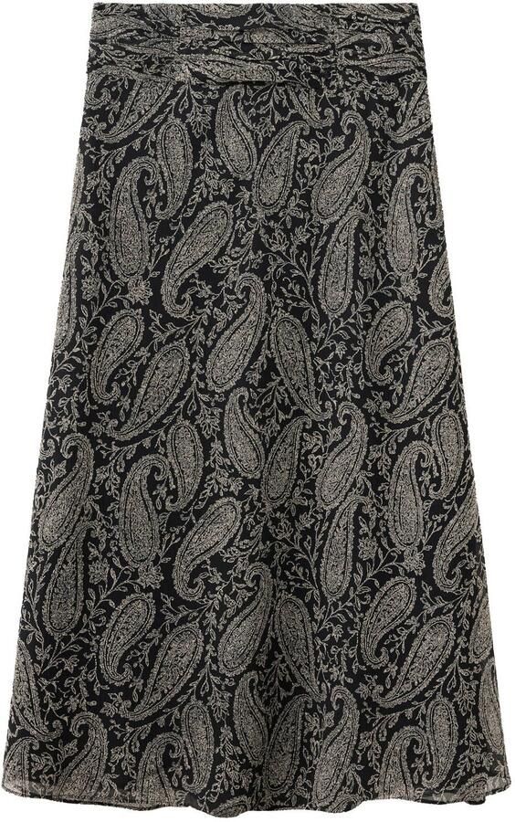 MANGO TEEN maxi rok met paisley zwart