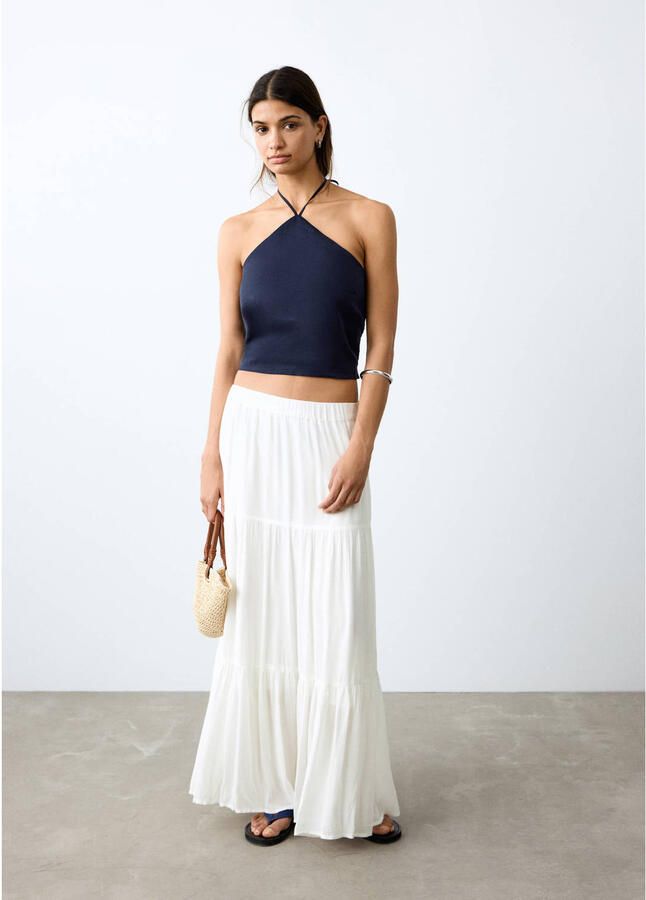 MANGO TEEN maxi rok wit