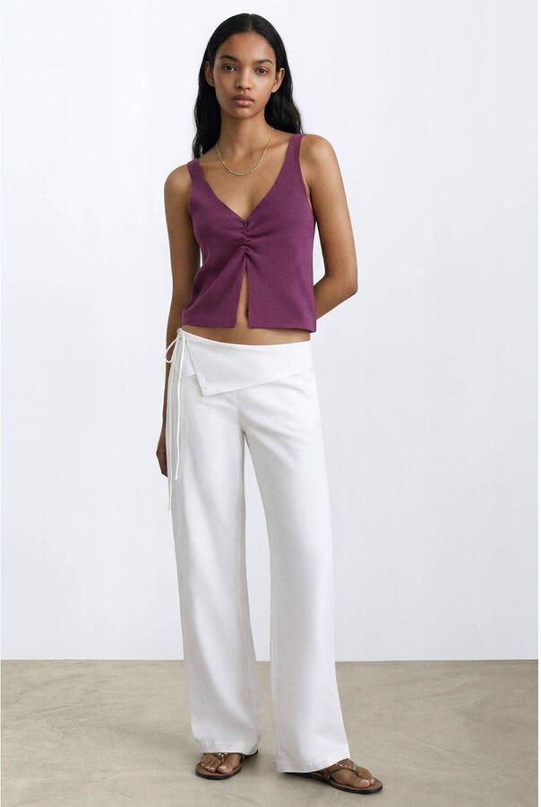 MANGO TEEN mouwloze top donkerpaars - Foto 2