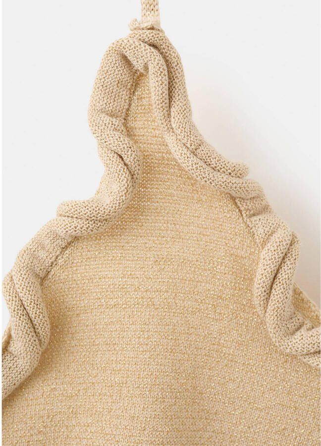 MANGO TEEN mouwloze top fijn gebreid beige - Foto 2