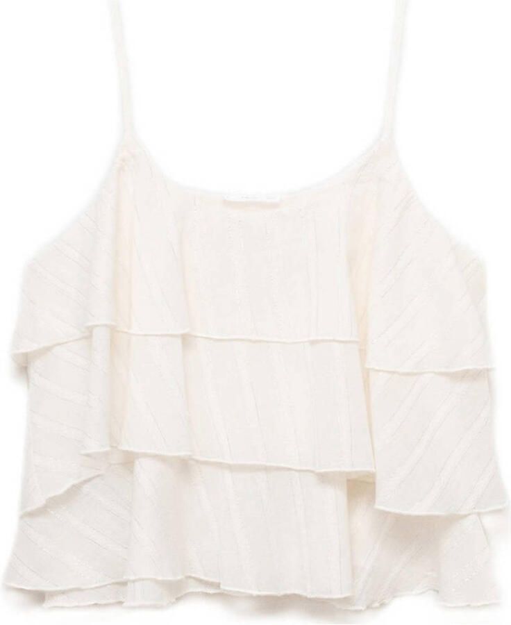 MANGO TEEN mouwloze top wit - Foto 1