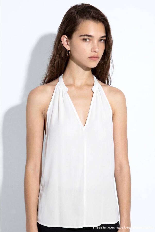 MANGO TEEN mouwloze top wit - Foto 3