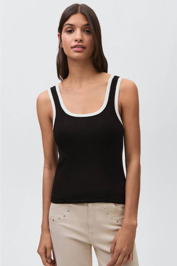 MANGO TEEN mouwloze top zwart