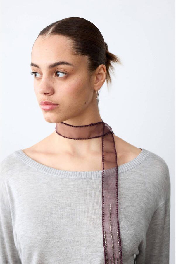 MANGO TEEN off shoulder trui grijs melange - Foto 3