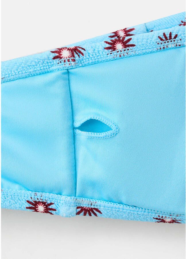 MANGO TEEN one shoulder bikini lichtblauw donkerrood - Foto 2