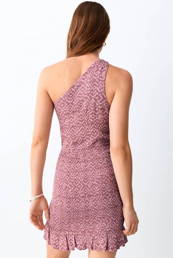 MANGO TEEN one shoulder jurk roze - Foto 3
