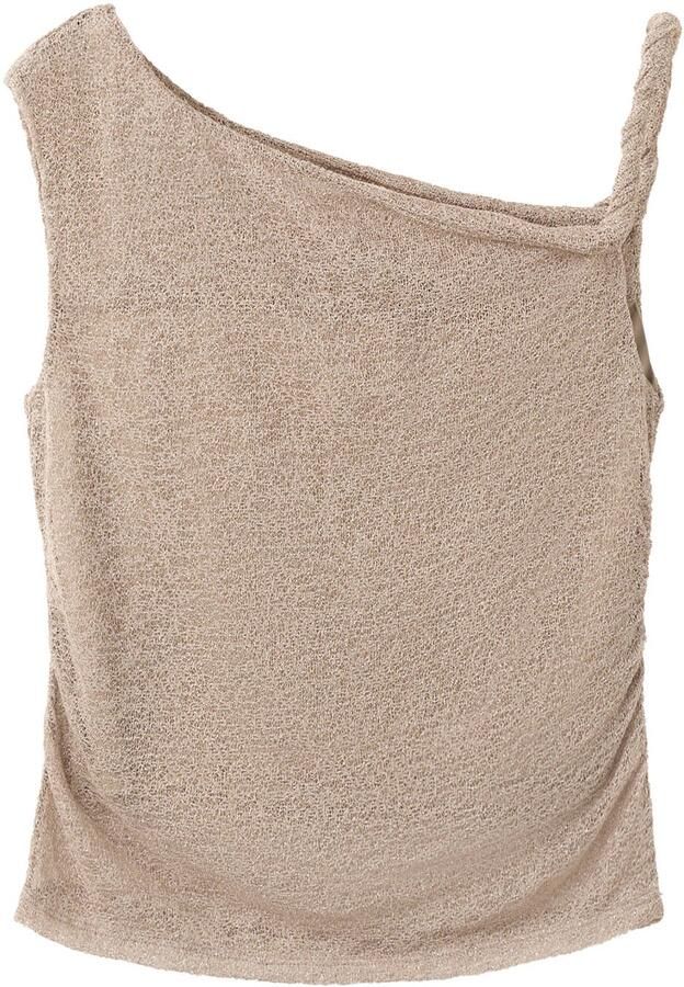 MANGO TEEN one shoulder top goud
