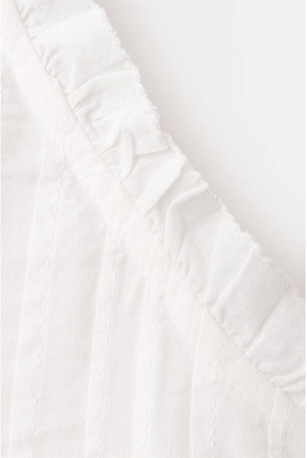 MANGO TEEN one shoulder top met borduursels wit - Foto 2