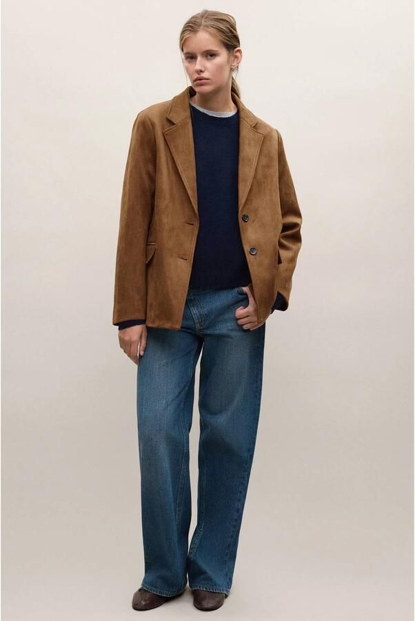MANGO TEEN oversized blazer bruin
