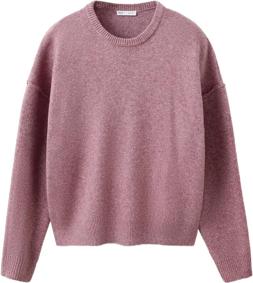 MANGO TEEN oversized gebreide trui donkerroze