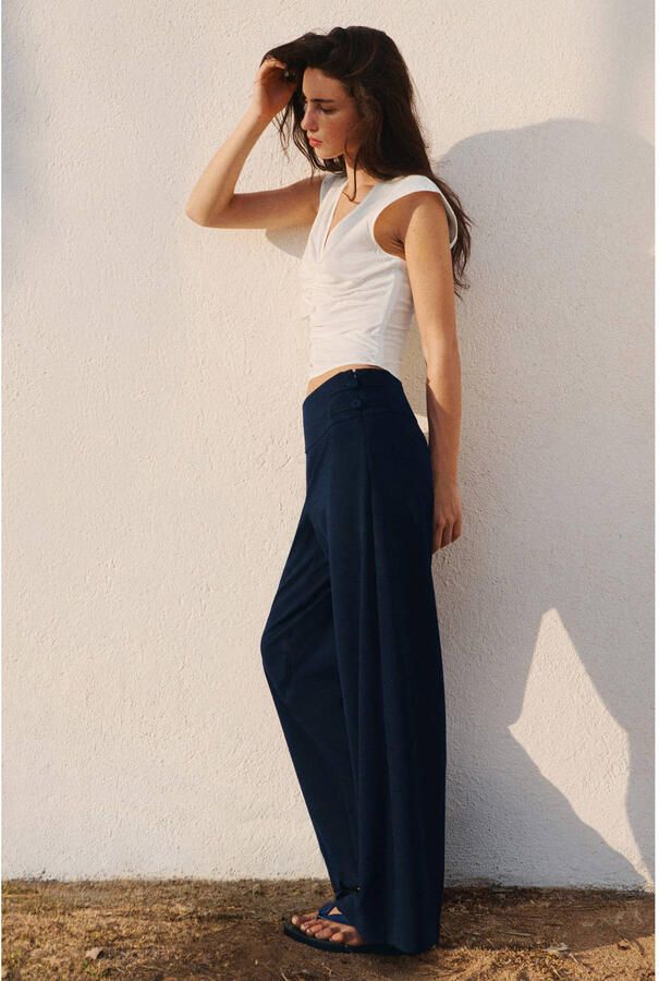 MANGO TEEN pantalon marineblauw - Foto 2